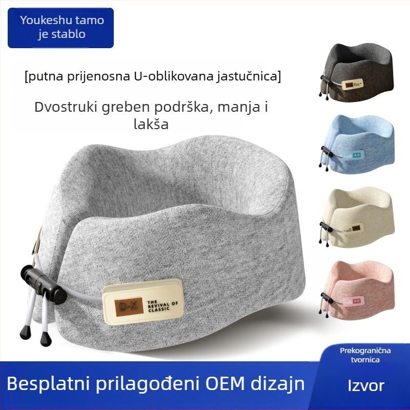 U-oblik jastuk za putovanje za vrat od memorijske pjene, spora reakcija
