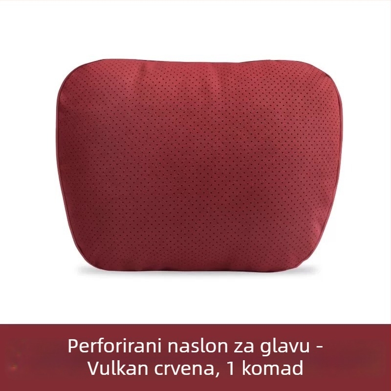 Automobilski jastuk za naslon za glavu i lumbalnu podršku — velur materijal, puni od prirodnih vlakana, univerzalna kompatibilnost, prilagodljivo, za sve sezone