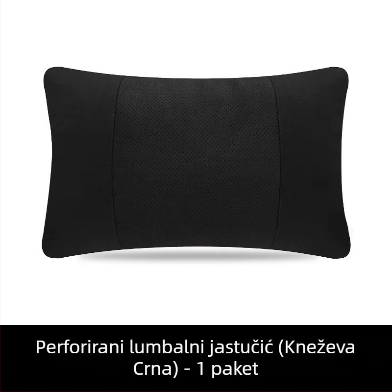 Automobilski jastuk za naslon za glavu i lumbalnu podršku — velur materijal, puni od prirodnih vlakana, univerzalna kompatibilnost, prilagodljivo, za sve sezone