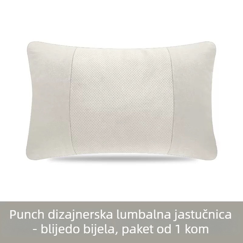 Automobilski jastuk za naslon za glavu i lumbalnu podršku — velur materijal, puni od prirodnih vlakana, univerzalna kompatibilnost, prilagodljivo, za sve sezone