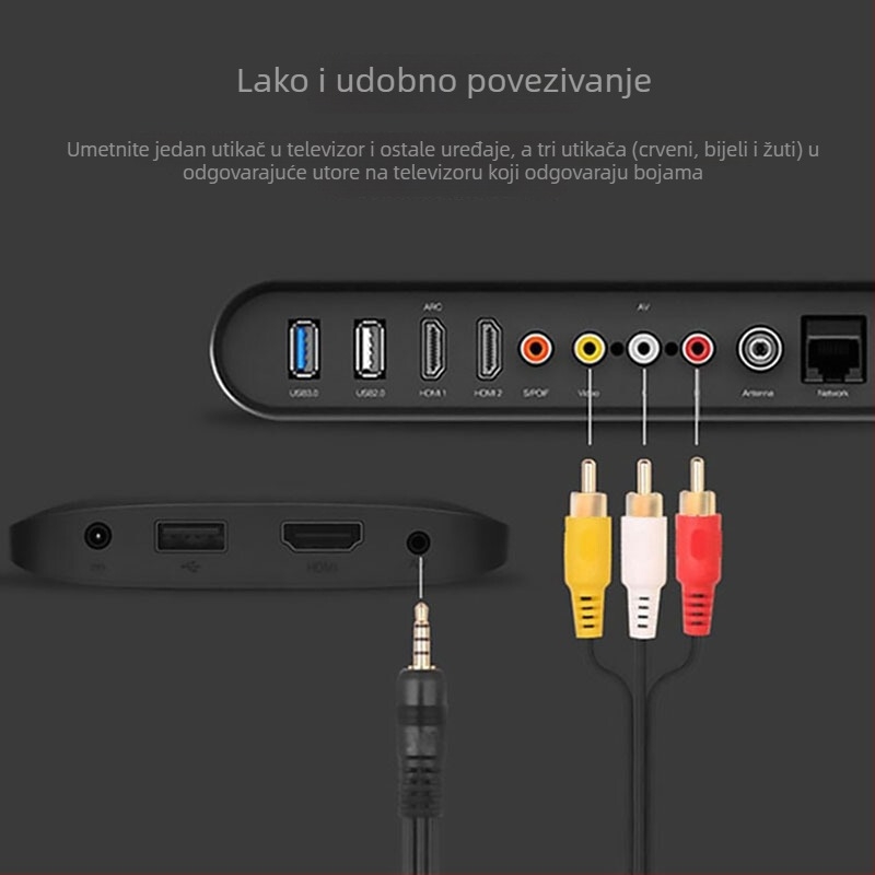 Audio kabel 3,5 mm na 3 RCA Lotus za digitalne uređaje