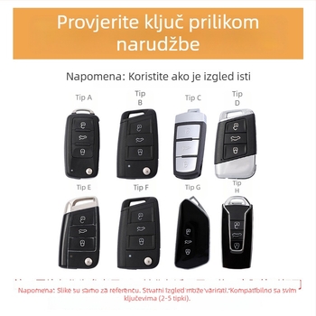 Kućište ključa Volkswagen – TPU, crtani stil, prilagodljivo