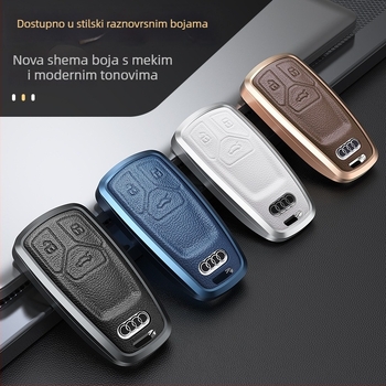 Audi aluminijski držač ključeva – poslovni stil, kompatibilan s A4L, Q5L, Q7, A4, A5