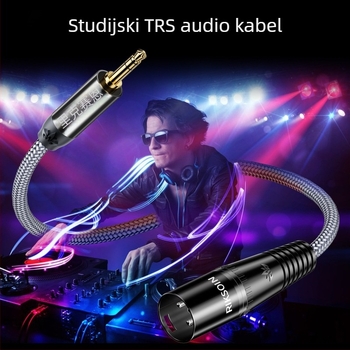 Rexon XLR kabel 3,5 mm na XLR muški – za kondenzacijski mikrofon i mikser, bakreno jezgro, CCC potvrda