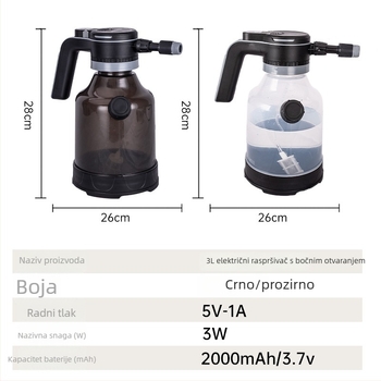 Rip Električna posuda za zalijevanje 3L s bočnim otvaranjem (Plastična, 3L, Električna)