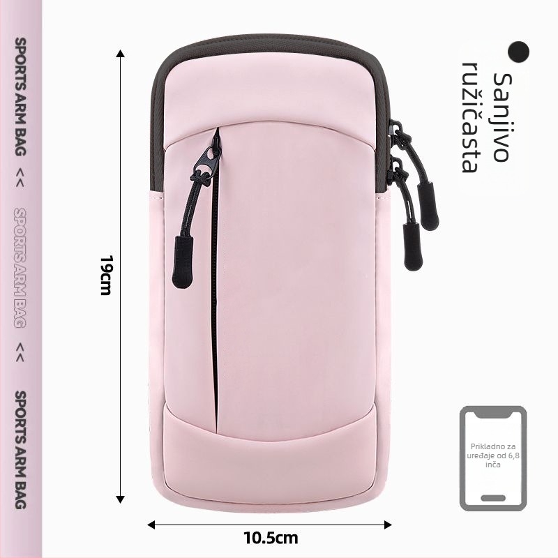 Torba za telefon na ruci za trčanje - PU materijal, ultra lagana, prozračna, vodootporna, najlonska podstava