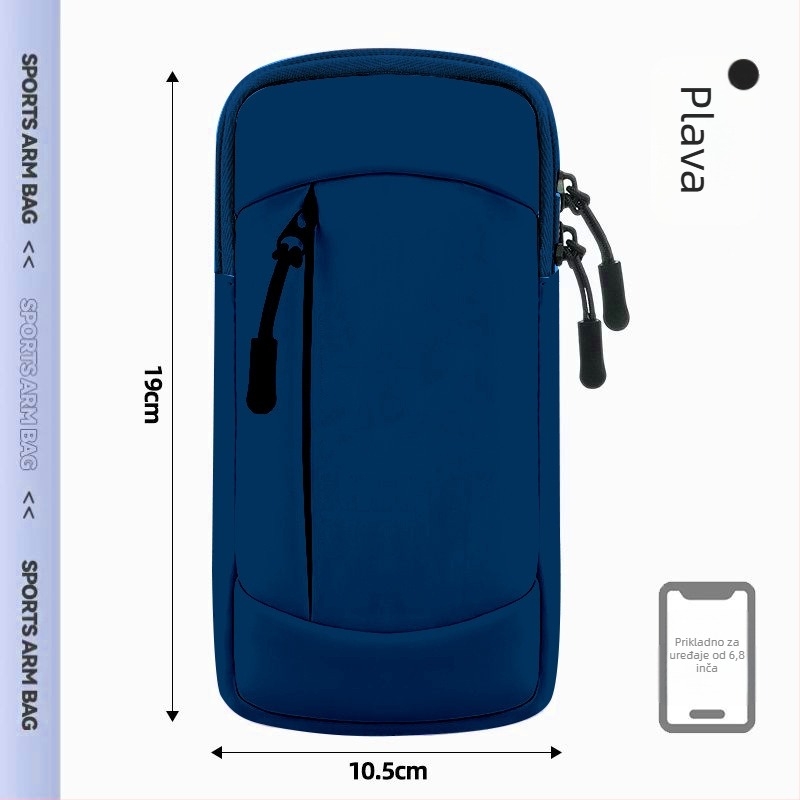 Torba za telefon na ruci za trčanje - PU materijal, ultra lagana, prozračna, vodootporna, najlonska podstava