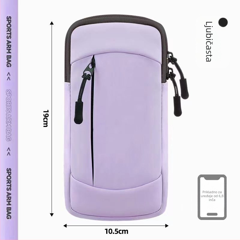Torba za telefon na ruci za trčanje - PU materijal, ultra lagana, prozračna, vodootporna, najlonska podstava