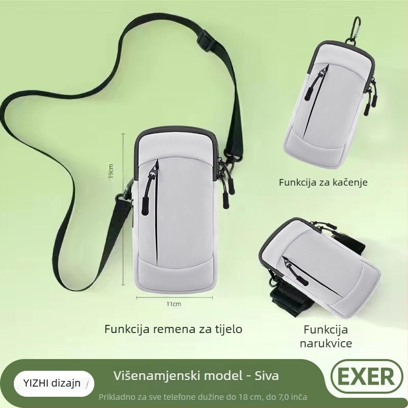 Torba za telefon na ruci za trčanje - PU materijal, ultra lagana, prozračna, vodootporna, najlonska podstava