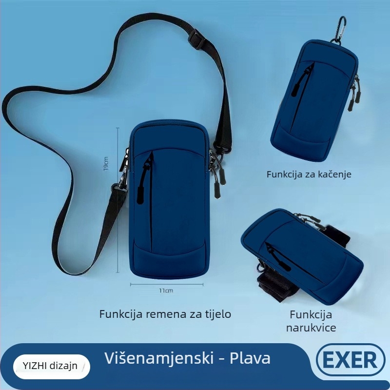 Torba za telefon na ruci za trčanje - PU materijal, ultra lagana, prozračna, vodootporna, najlonska podstava