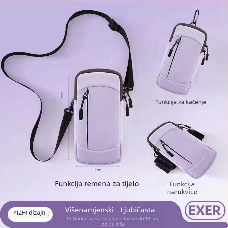 Torba za telefon na ruci za trčanje - PU materijal, ultra lagana, prozračna, vodootporna, najlonska podstava