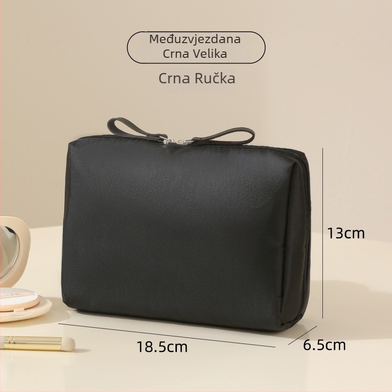 Putna kozmetička torbica, gradski minimalistički stil, ultralaka, otporna na habanje (Materijal: poliester; Podstava: poliester; Stil: gradski minimalistički; Ultra lagana; Otporna na habanje)