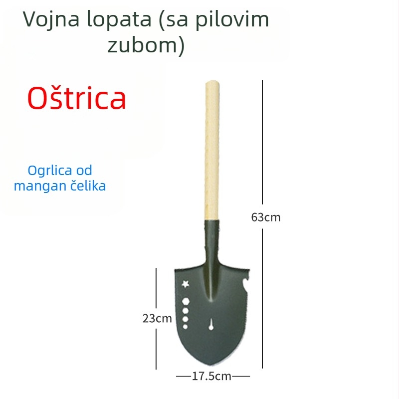Vrtna lopata Xiangyu – kaljeni mangan čelik, prozračivanje tla za sadnju povrća