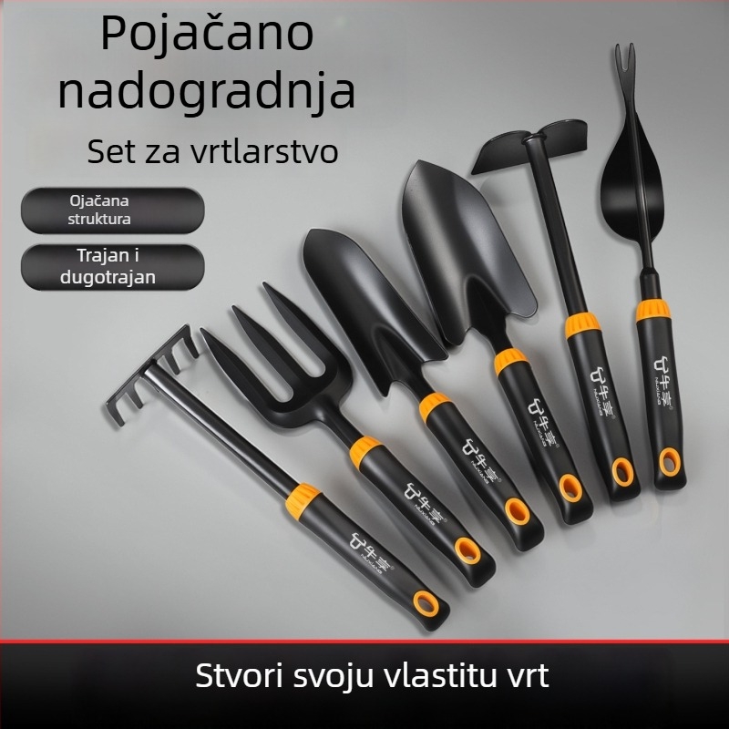 Trokomponentni set lopata od nehrđajućeg čelika za kopanje, sadnju i presađivanje