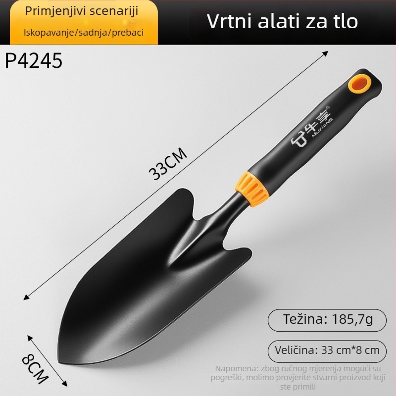 Trokomponentni set lopata od nehrđajućeg čelika za kopanje, sadnju i presađivanje