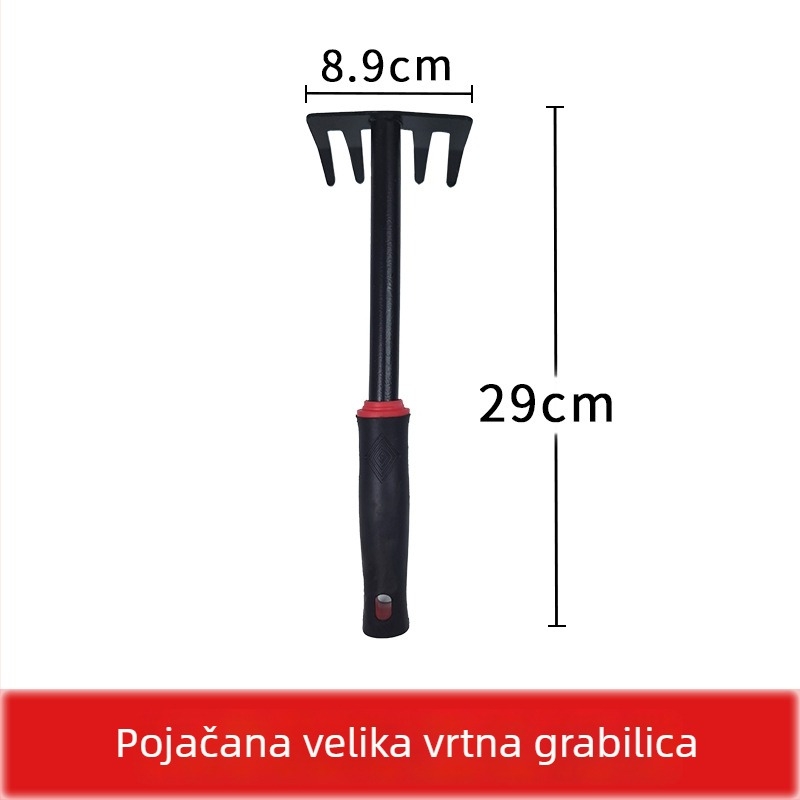 Set alata za vrtlarstvo, tri dijela, od željeza, za sadnju cvijeća i povrća, prokopavanje tla, otpuštanje tla i plijevljenje