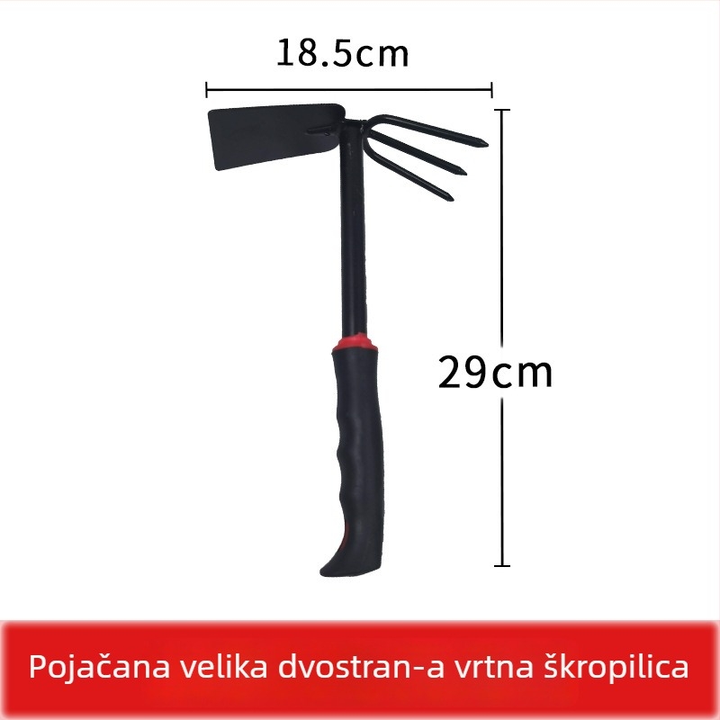 Set alata za vrtlarstvo, tri dijela, od željeza, za sadnju cvijeća i povrća, prokopavanje tla, otpuštanje tla i plijevljenje