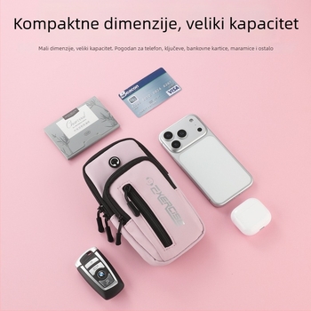 Vanlain arm bag za mobitel, sportska torbica za trčanje i vožnju biciklom, prozračna PU tkanina s podstavom od poliester-pamučne tkanine