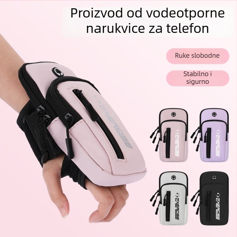 Vanlain arm bag za mobitel, sportska torbica za trčanje i vožnju biciklom, prozračna PU tkanina s podstavom od poliester-pamučne tkanine