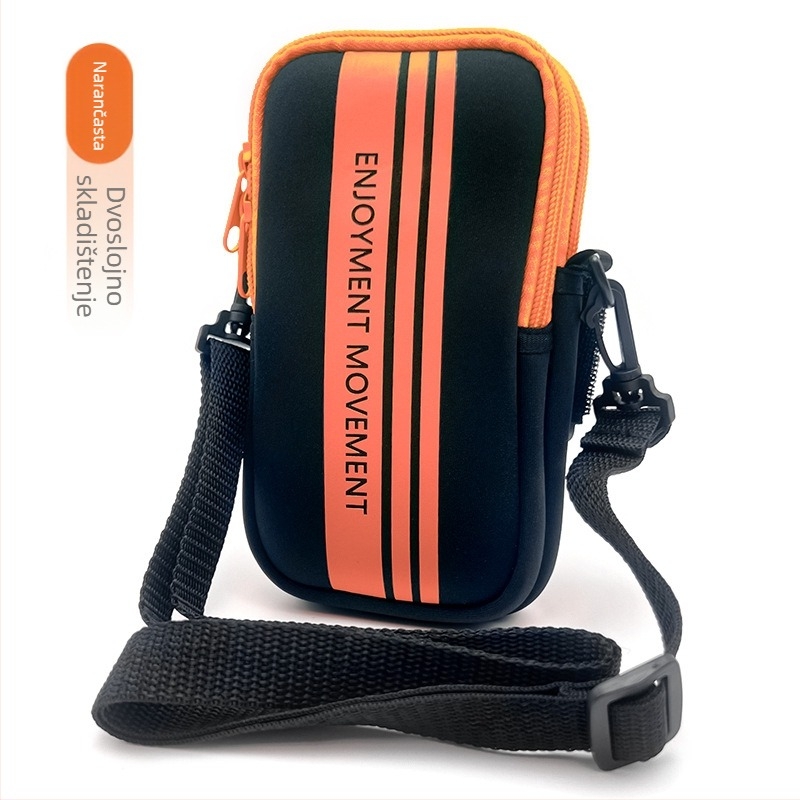 Unisex torbica za nadlakticu s križnim remenom – scuba materijal, vodootporna, prozračna, ultralegka