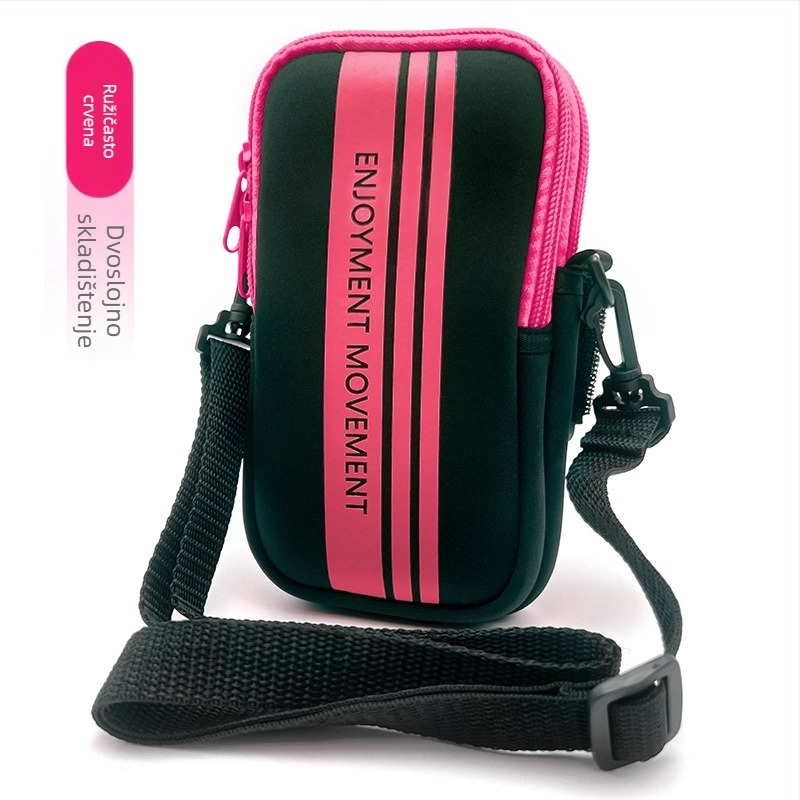 Unisex torbica za nadlakticu s križnim remenom – scuba materijal, vodootporna, prozračna, ultralegka