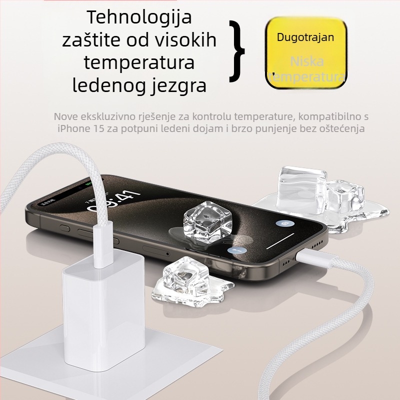 Pleteni USB-C kabel za brzo punjenje za iPhone 15/16, PD30W