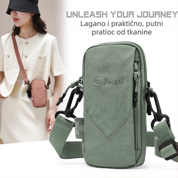 Torba za mobitel za trčanje – najlon, zatvarač, uspravni kvadratni oblik, podstava poliester, izlazak jeseni 2025