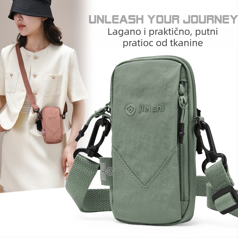 Torba za mobitel za trčanje – najlon, zatvarač, uspravni kvadratni oblik, podstava poliester, izlazak jeseni 2025