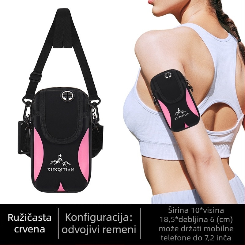 Torba za nadlaktni za otvorene sportove aktivnosti, poliester, unisex, reflektirajuća noćna sigurnost