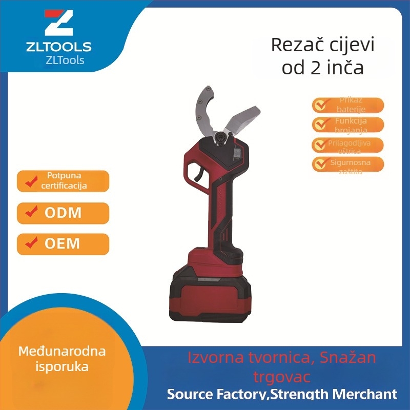 Električni rezac cijevi s litijskom baterijom za PVC i PPR cijevi – vrtni alat za rezanje