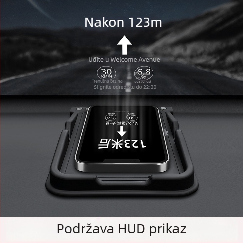 Držač za mobitel u automobilu – univerzalni, gravitacijski držač, kompatibilan s instrument pločom, bez punjenja, Bosivpwssy