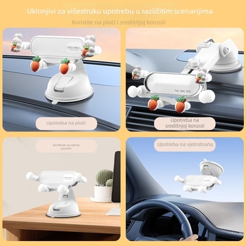 Držač za telefon u automobilu s usisnom bazom za ploču instrumenta — univerzalna kompatibilnost, 3C certifikat (2023010901591525)
