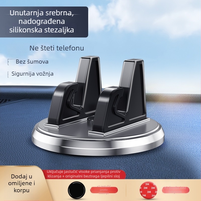 Držač za telefon u automobilu – Univerzalni držač na ploču, ljepilno ugradnja, usisna čašica, Yaffir