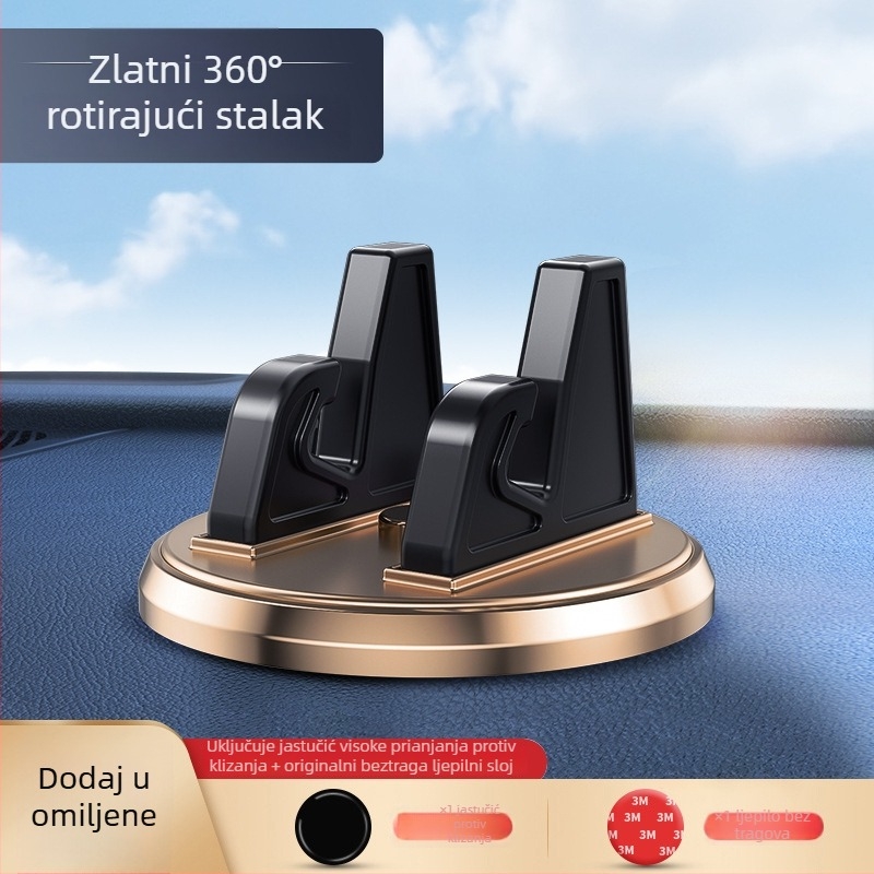 Držač za telefon u automobilu – Univerzalni držač na ploču, ljepilno ugradnja, usisna čašica, Yaffir