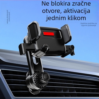 Držač za telefon u automobilu za ventilacijski otvor, snap-on montaža, univerzalna kompatibilnost, fiksni produžni štap za navigaciju