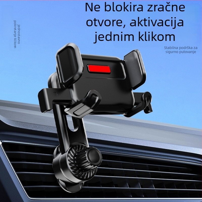 Držač za telefon u automobilu za ventilacijski otvor, snap-on montaža, univerzalna kompatibilnost, fiksni produžni štap za navigaciju