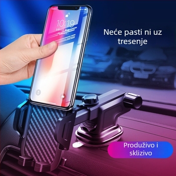 Držač za telefon u automobilu s usisavačem i nosačem na otvor za ventilaciju, gravitacijski držač, punjiva navigacijska podrška za ploču