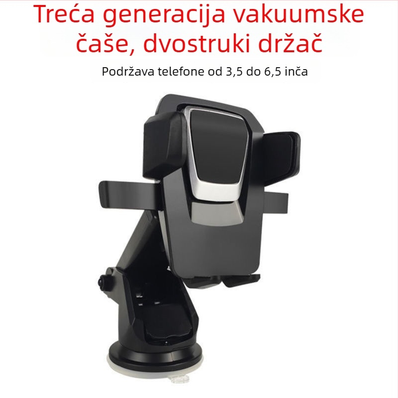 Držač za telefon u automobilu s usisavačem i nosačem na otvor za ventilaciju, gravitacijski držač, punjiva navigacijska podrška za ploču
