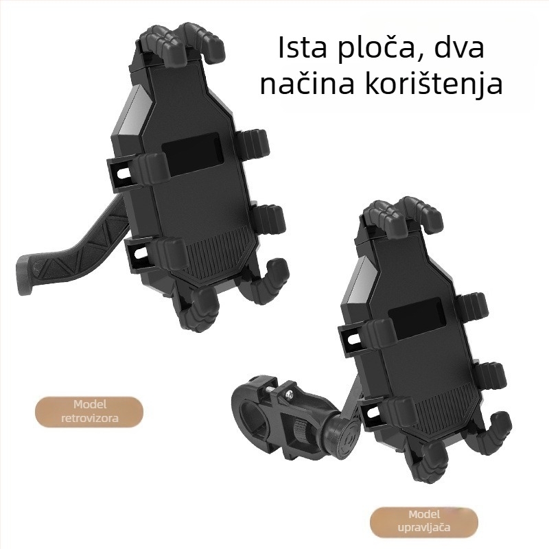 Držač za telefon na motociklu s osam kandži – otporan na udarce, višenamjenski nosač za motocikle, skutere i električna vozila