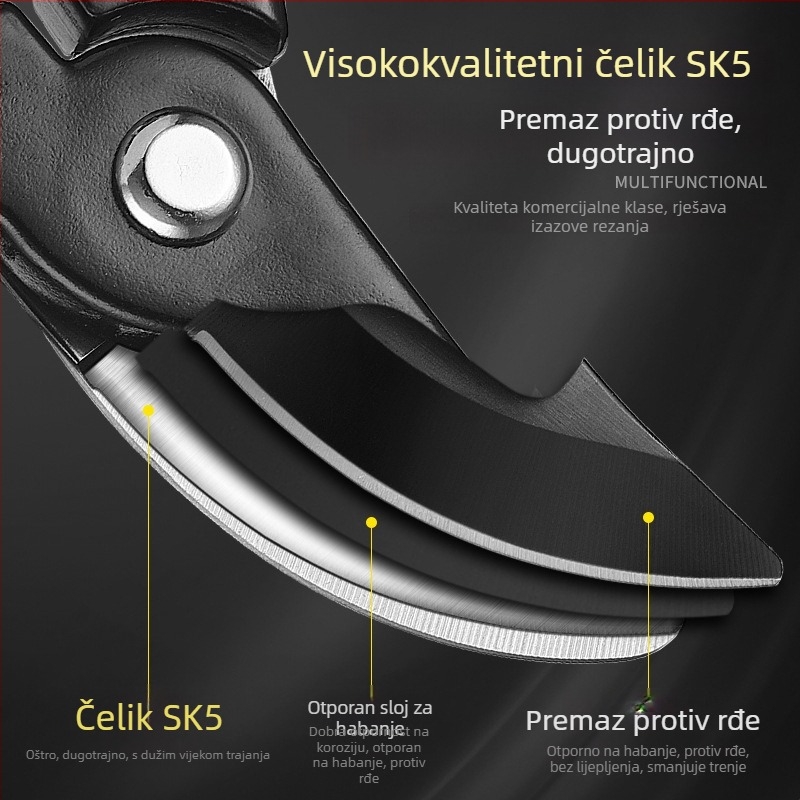Senbo SK5 Škare za vrtne podrezivanje debelih grana i branje plodova – nehrđajući čelik