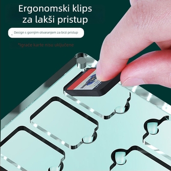 Prozirna akrilna kutija za pohranu kartica Nintendo Switch, magnetska, velik kapacitet