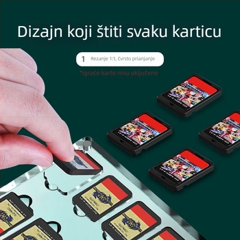 Prozirna akrilna kutija za pohranu kartica Nintendo Switch, magnetska, velik kapacitet