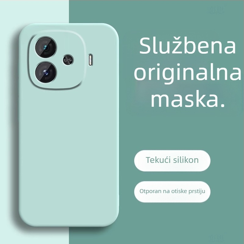Zaštitna maska od tekućeg silikona s plišanom unutarnjom presvlakom za IQOO Z9 Turbo, Z9x, Z8 i Z7i