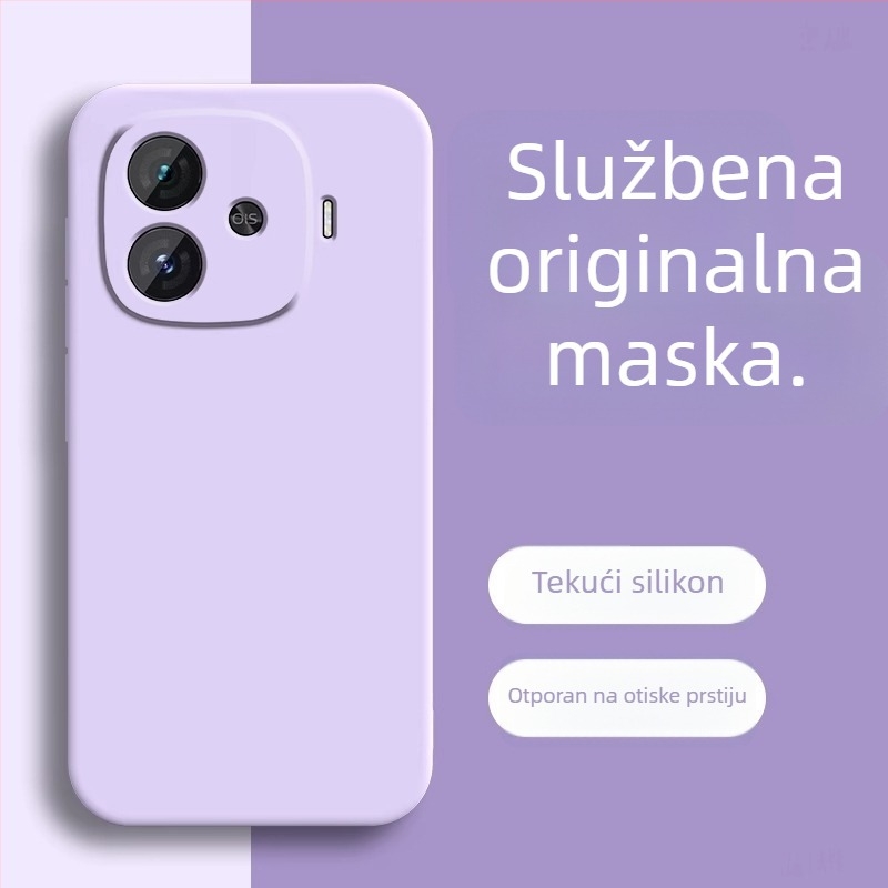 Zaštitna maska od tekućeg silikona s plišanom unutarnjom presvlakom za IQOO Z9 Turbo, Z9x, Z8 i Z7i