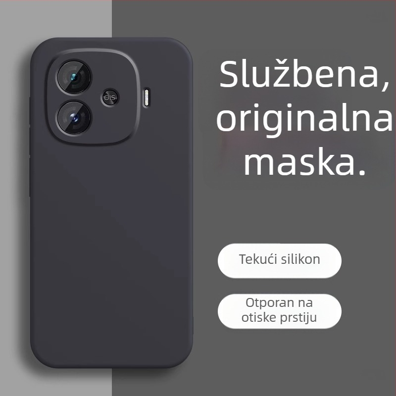 Zaštitna maska od tekućeg silikona s plišanom unutarnjom presvlakom za IQOO Z9 Turbo, Z9x, Z8 i Z7i