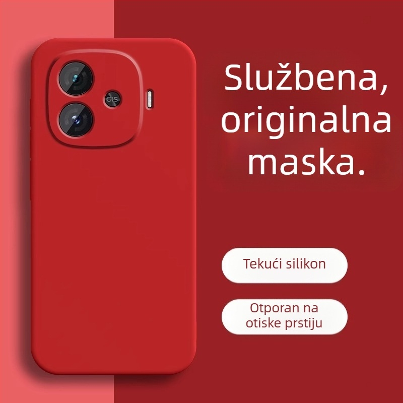 Zaštitna maska od tekućeg silikona s plišanom unutarnjom presvlakom za IQOO Z9 Turbo, Z9x, Z8 i Z7i