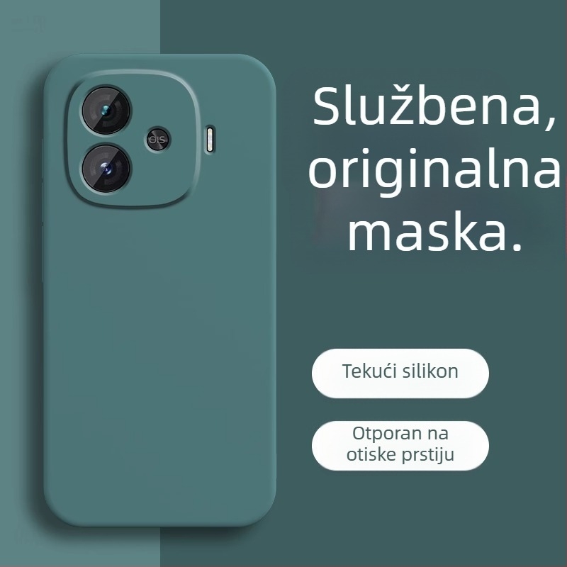 Zaštitna maska od tekućeg silikona s plišanom unutarnjom presvlakom za IQOO Z9 Turbo, Z9x, Z8 i Z7i