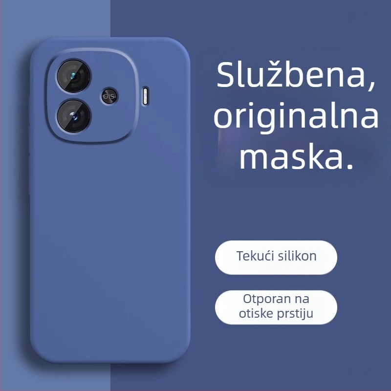 Zaštitna maska od tekućeg silikona s plišanom unutarnjom presvlakom za IQOO Z9 Turbo, Z9x, Z8 i Z7i