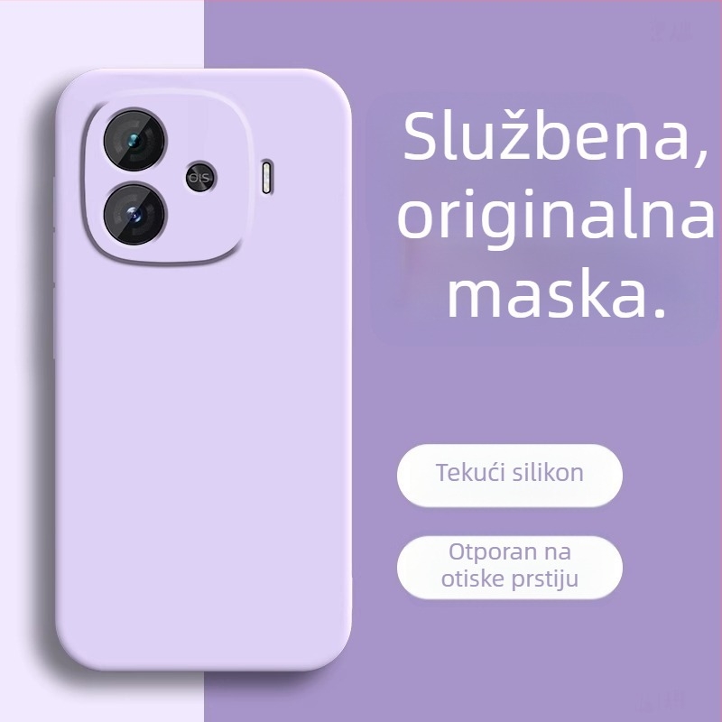 Zaštitna maska od tekućeg silikona s plišanom unutarnjom presvlakom za IQOO Z9 Turbo, Z9x, Z8 i Z7i