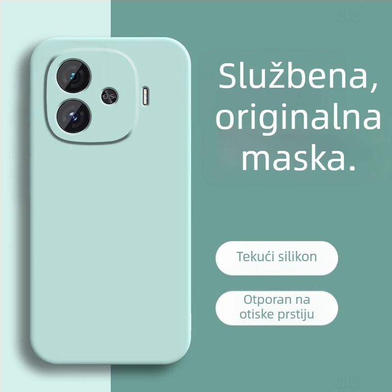 Zaštitna maska od tekućeg silikona s plišanom unutarnjom presvlakom za IQOO Z9 Turbo, Z9x, Z8 i Z7i